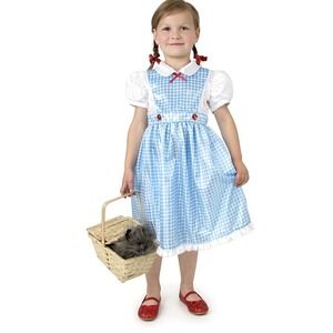 Kansas Girl with Red Bows, Little Adventures, Dorothy Dress 3-5 Yrs Costume NEW